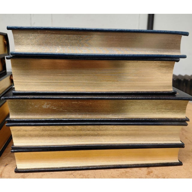 Late 20th Century Easton Press Leather Bound Books Set of 10 Blue/Green For Sale - Image 5 of 17