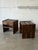 Oak Nightstands Side Tables Set of 2 Rustic Brutalist Vintage Mid-Century Modern 1970s For Sale - Image 11 of 11