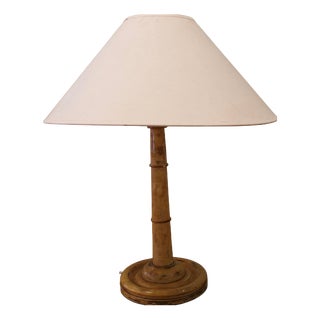 Hand-Carved Table Lamp, 1930s For Sale