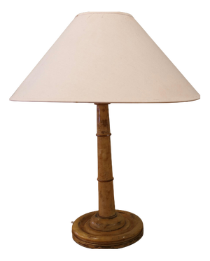 Hand-Carved Table Lamp, 1930s
