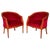Mid 20th Century French Club Chairs in Red Velvet Upholstery For Sale - Image 15 of 18