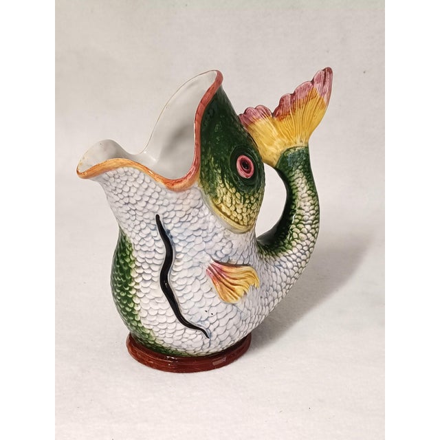 Blue Fish-Shaped Ceramic Jug, 1970s For Sale - Image 8 of 8