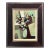 David Adickes "Cubist Bouquet" Modern Teal and Maroon Abstract Floral Still Life Painting, 2006 For Sale