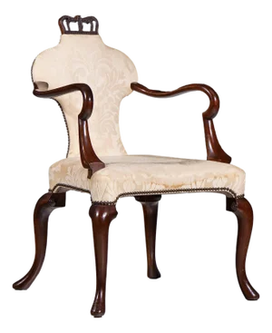Baker Stately Homes Queen Anne Crown Chair