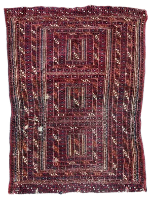 Tribal Collectible Turkmen Rug from Bobyrugs, 1890s