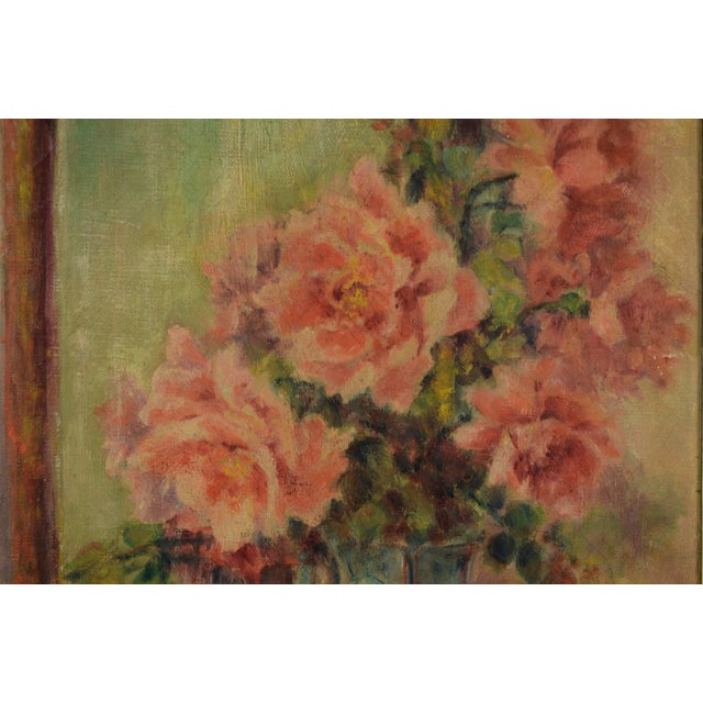American Roses With Vase Still Life by Bonnie Beach Ryan For Sale - Image 3 of 6