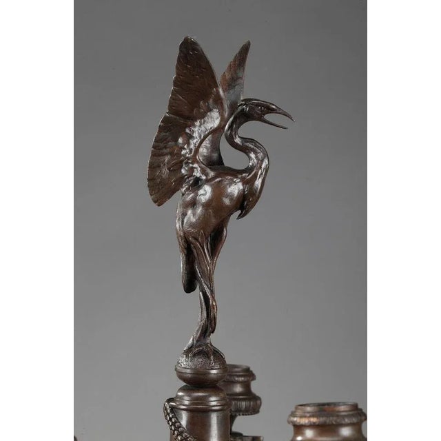 Large 19th Century Bronze Candelabra, Set of 2 For Sale - Image 3 of 18