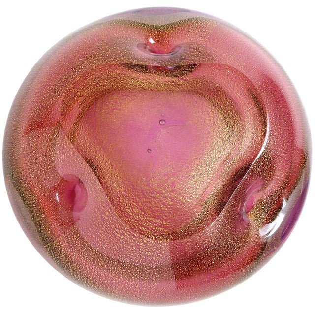 Mid 20th Century Murano Barbini Amethyst Gold Italian Art Glass Midcentury Vintage Vanity Powder Box Perfume Set For Sale - Image 5 of 5