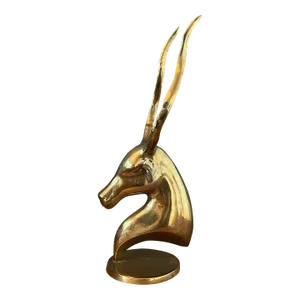 Mid Century Bass Antelope / Gazelle Head Sculpture
