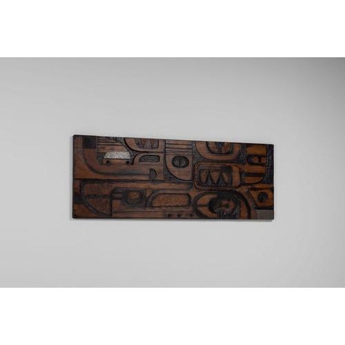 Vintage Wall Panel in Pine by Francesco Pasinato, Italy, 1970s For Sale - Image 9 of 18