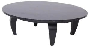 American Coffee Table in Black Wood, 1950s
