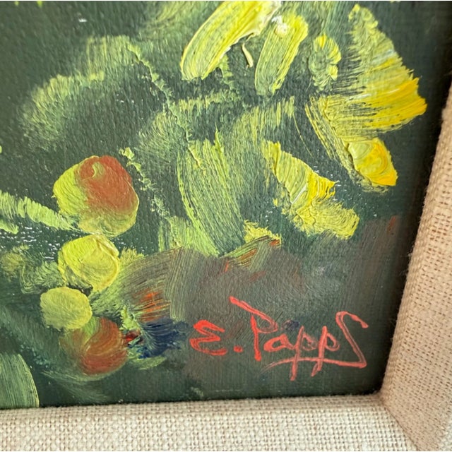 E. Papps Original Oil Painting Cottage in the Field – Signed For Sale In Seattle - Image 6 of 12