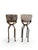 An attractive and highly decorative pair of 19th-century carved stone planters, each raised on an elegant hand-forged iron...
