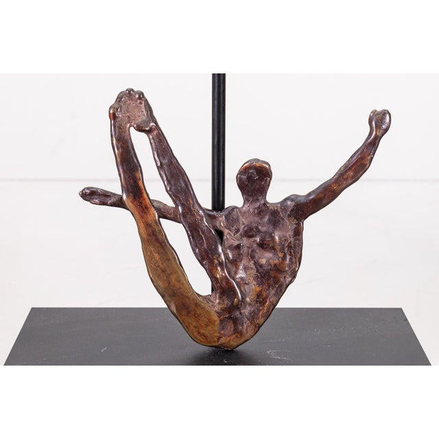 Bronze John Mills Diver Signed Contemporary Cast Bronze Figurative Sculpture 1970 For Sale - Image 8 of 8