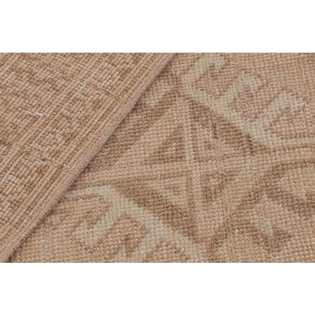 Textile Vintage Ersari Rug in Pink With Beige-Brown Geometric Patterns, From Rug & Kilim For Sale - Image 7 of 7