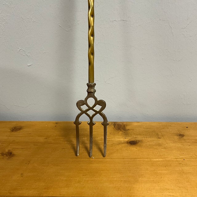 English Vintage English Brass Toasting Fork For Sale - Image 3 of 5