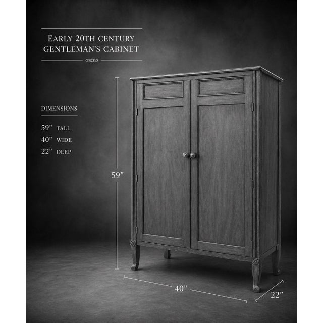 Vintage Gentleman’s Dressing Cabinet in Old Chapel Satin Walnut™ — Refinished Bar Conversion, Bookmatched Walnut Doors For Sale - Image 12 of 12