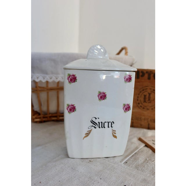 Vintage Cottage Core Porcelain and Earthenware Spice Jars, 1950s, Set of 5 For Sale - Image 6 of 10