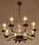 Metal Eight-Armed Chandelier, 1950s For Sale - Image 4 of 5