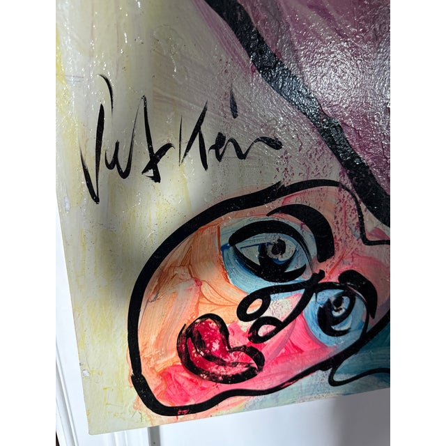 Peter Keil 1970s Peter Keil Large Abstract Canvas Painting For Sale - Image 4 of 7