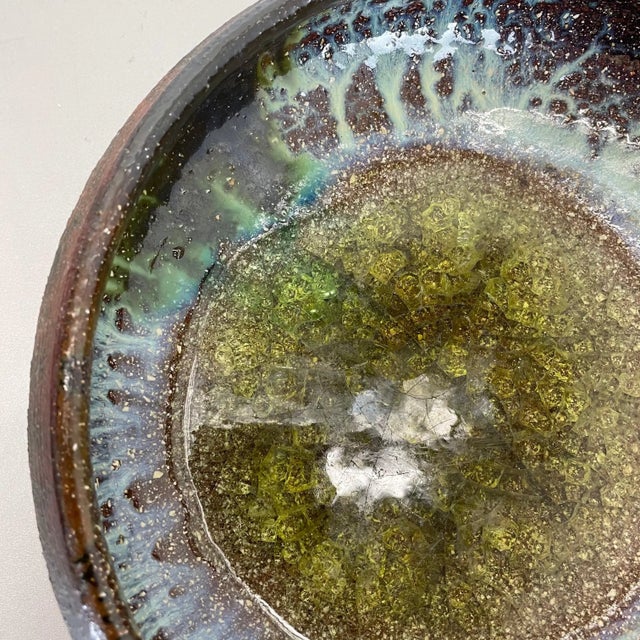 Ceramic Studio Pottery Bowl Shell Element by Gerhard Liebenthron, Germany, 1970s For Sale - Image 6 of 18