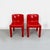 Set of Space Age Italian Red Plastic Chairs by Carlo Bartoli for Kartell, 1970s For Sale - Image 3 of 16