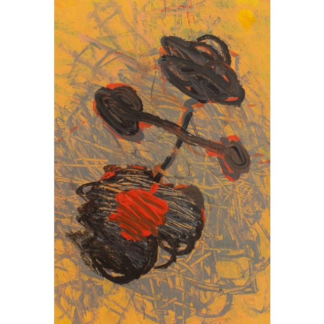 Orange Elfi Schuselka Abstract Compositions Acrylic, 2 For Sale - Image 8 of 11