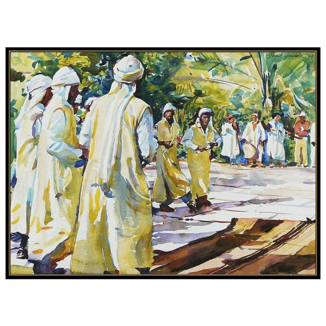 Impressionist 1990s The Dancers and Musicians Watercolor Painting, Shirl Goedike For Sale - Image 3 of 5