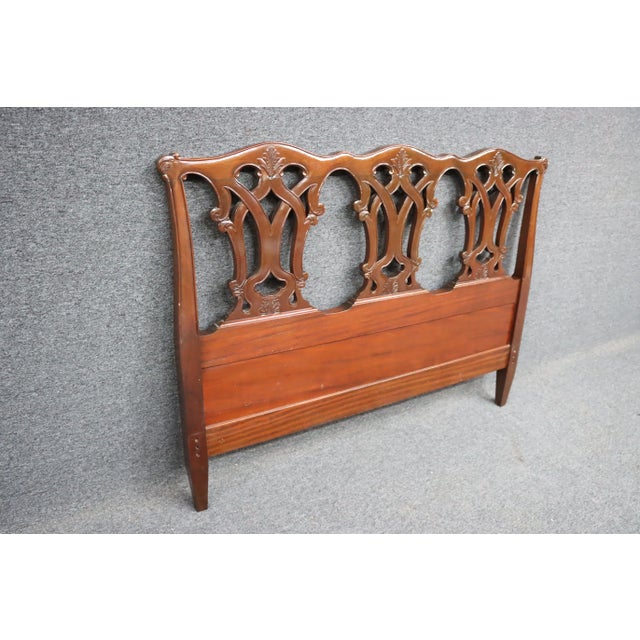 Chippendale Style Mahogany Headboard/Double *can fit Queen with extensions