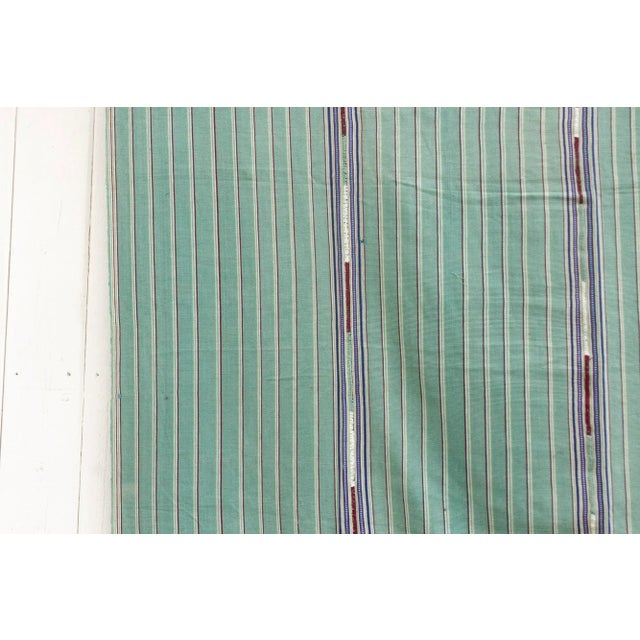 19th Century Mid-Century Sea Foam Green Mayan Coverlet For Sale - Image 5 of 9