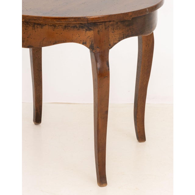Late 20th Century Italian Circular Walnut Occasional Table For Sale - Image 5 of 7