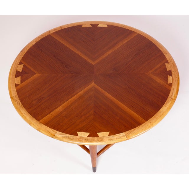 1960s 1960s Vintage Mid Century Lane Acclaim Round Dovetail Coffee Table For Sale - Image 5 of 11