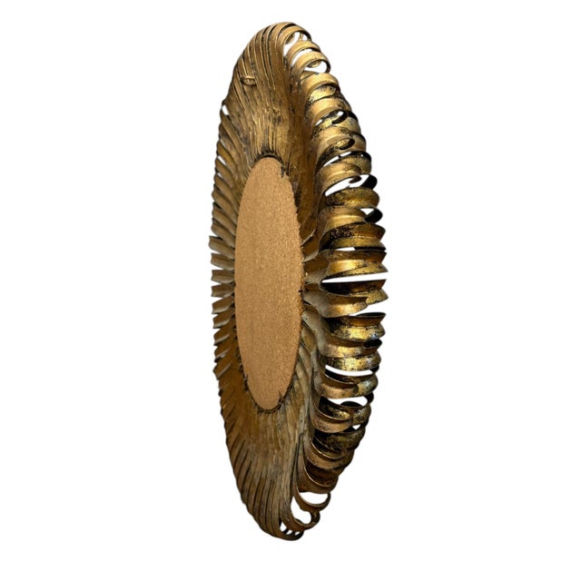1950s Vintage Italian Sun Mirror, 1950s For Sale - Image 5 of 10