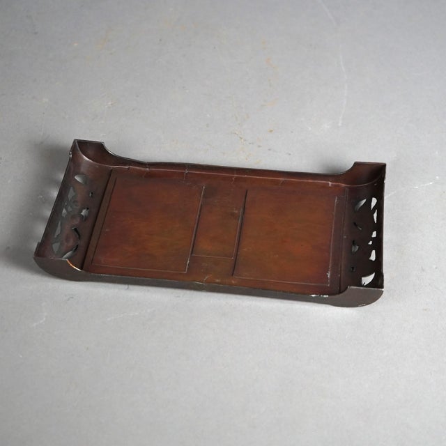 Traditional Antique Aesthetic Movement Mixed Metal Desk Organizer 1870 For Sale - Image 3 of 12