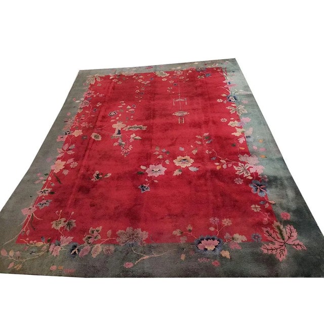 1920s Chinese Art Deco Carpet ( 9'2" x 12'8" - 2780 x 355 ) 1920s Antique Room Size Chinese – Art Deco Rectangle Wool...