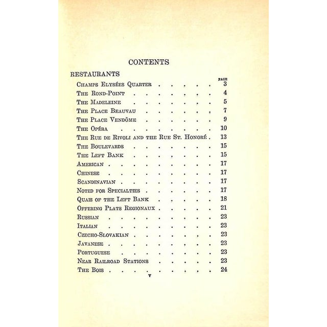 White "A Guide to the Restaurants of Paris" 1929 Bonney, Therese and Louise For Sale - Image 8 of 12