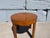 1940s Round Wood Side Table. In the style of Gilbert Rohde. Ready for a new home.