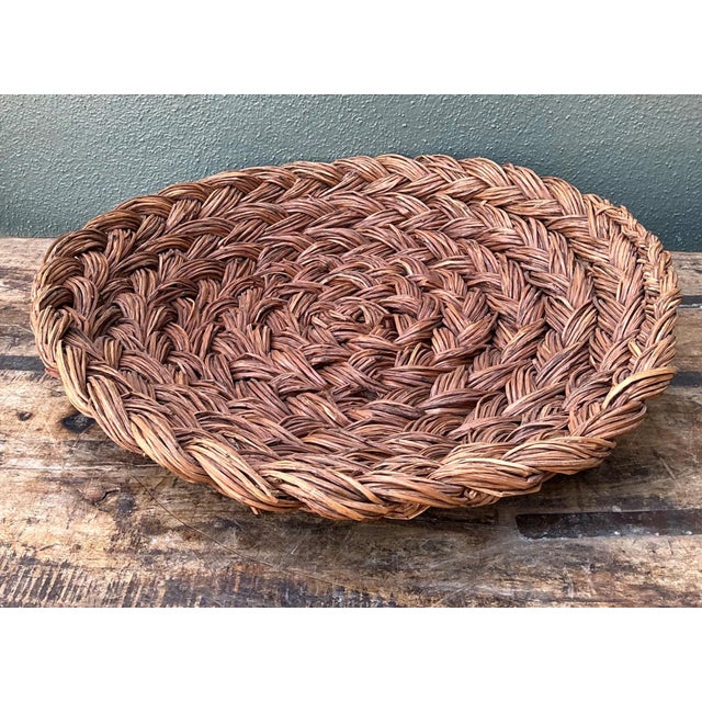 Vintage Handwoven Rattan Bowl For Sale - Image 16 of 16