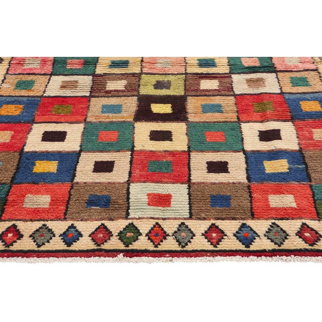 Vintage Persian Lori Checkerboard Rug - 03'10 X 06'01 For Sale - Image 4 of 9