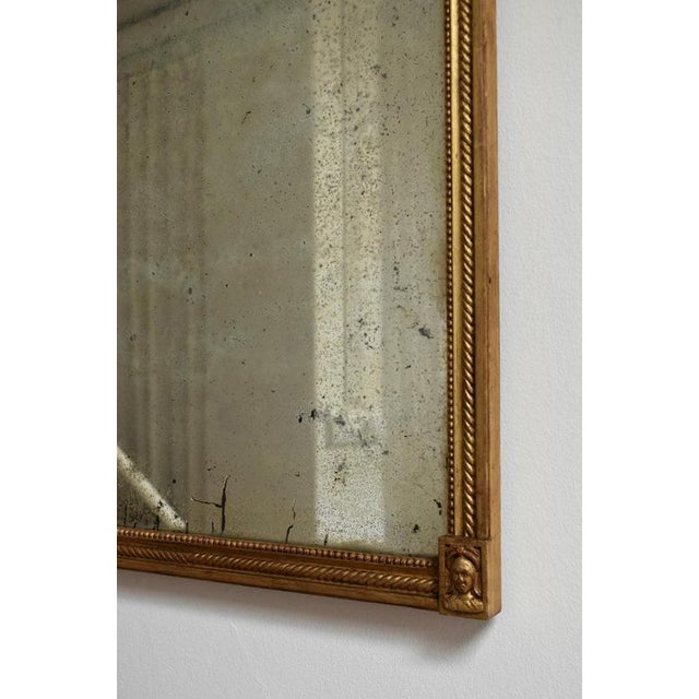 Neoclassical Style Gilded Mirror, 19th Century For Sale - Image 4 of 6