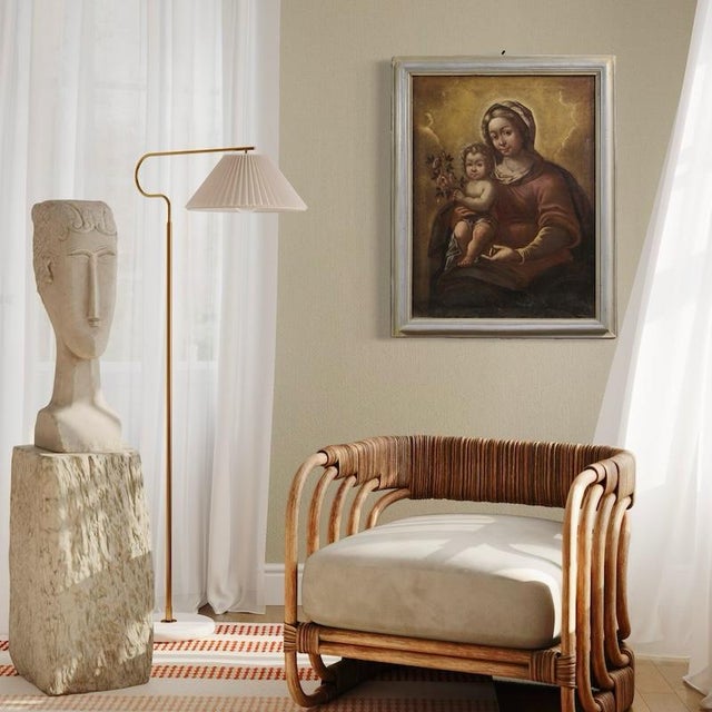 Italian Artist, Madonna and Child, 17th Century, Oil Painting on Canvas, Framed For Sale - Image 15 of 16