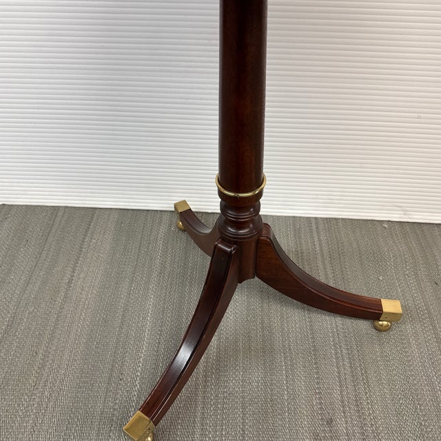 Baker Furniture Tilt Top Satin Wood Side Table For Sale - Image 12 of 12