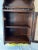 Late 20th Century Vintage Ethan Allen Wall Hanging Curio Display Cabinet With Interior and Open Top Shelves and Arched Top Molding For Sale - Image 10 of 13