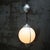 French Adjustable Metal Pendant Lamp with White Opaline Globe, 1950s For Sale - Image 5 of 8