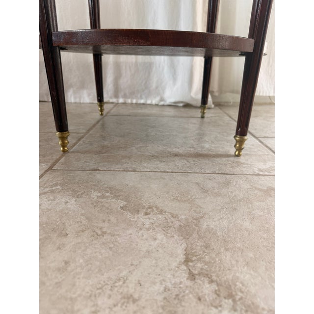 Vintage Neoclassical French Louis XVI Style Two-Tier Round Side Table With Ormolu Mounts For Sale - Image 10 of 18