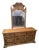1970s Bernhardt Hibriten Mediterranean Dresser and Wall Mirror For Sale