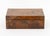 Victorian Burl Walnut Writing Box, the cover opening to green felt covered writing surface, two inkwells, and storage...