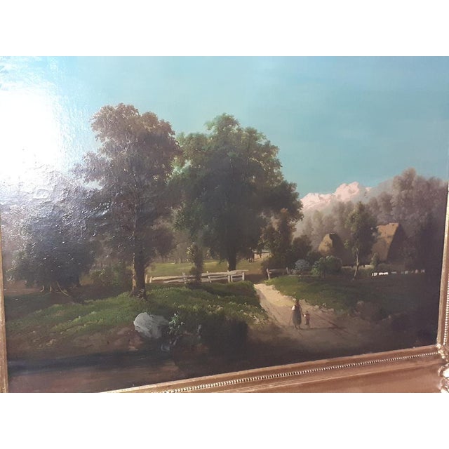 Louis Philippe Era Artist, Landscape, 1800s, Oil on Canvas, Framed For Sale - Image 5 of 15