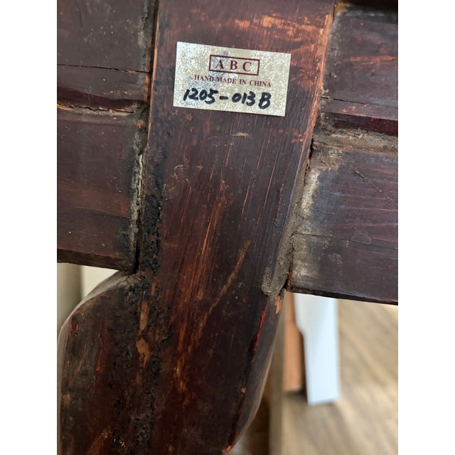 2000 - 2009 Handmade Chinese, Red Carved Altar For Sale - Image 5 of 9