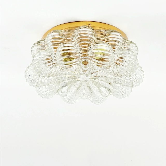 Large and rare bubble glass ceiling mount fixture by helena tynell for limburg (germany, 1960s/1970s). The transparent...